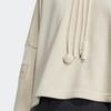 Adidas Женская толстовка с капюшоном Originals Trefoil Logo Drawstring, цвет слоновой кости и белого HS1924