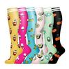 6 Pairs of Fruit Set Pressure Calf Socks Sports Compression Socks Running Cycling Hiking Socks