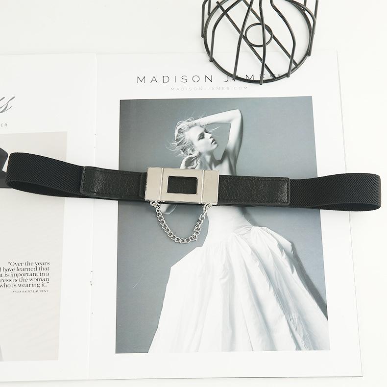 Эластичный пояс для пальто, аксессуары, декоративный пояс для костюма, женский, осенне-зимний, летний, черный.