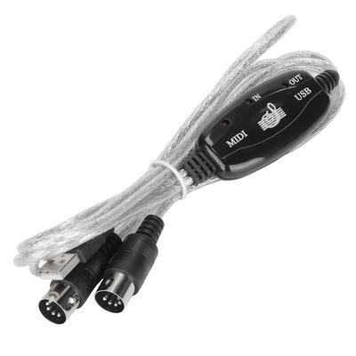Кабель MIDI - USB длиной примерно 2,2 ярда 16 каналов USB PC интерфейс Светодиодный индикатор питания входа/выхода USB MIDI кабель