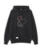 Schott ORIGINAL HEART HOODED SWEAT, Men's M 010, Black, 782-4231002