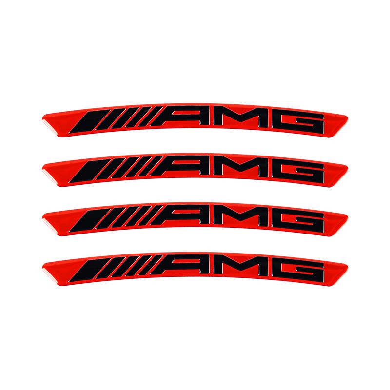 4pcs Aluminium Alloy Car Wheel Hub Stickers For Benz AMG Brabus Carlsson W203 W204 W205 W211 W212 W213 W214 W220 W221 W222z