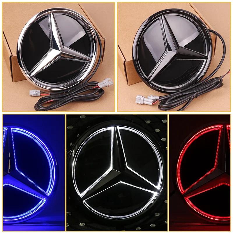 AABGZ1 Car Front Grill Logo Light mirror face LED Badge For Mercedes Benz W166 GLS350 AMG/GLS63 X205 Emblem Luminous Decorative Light