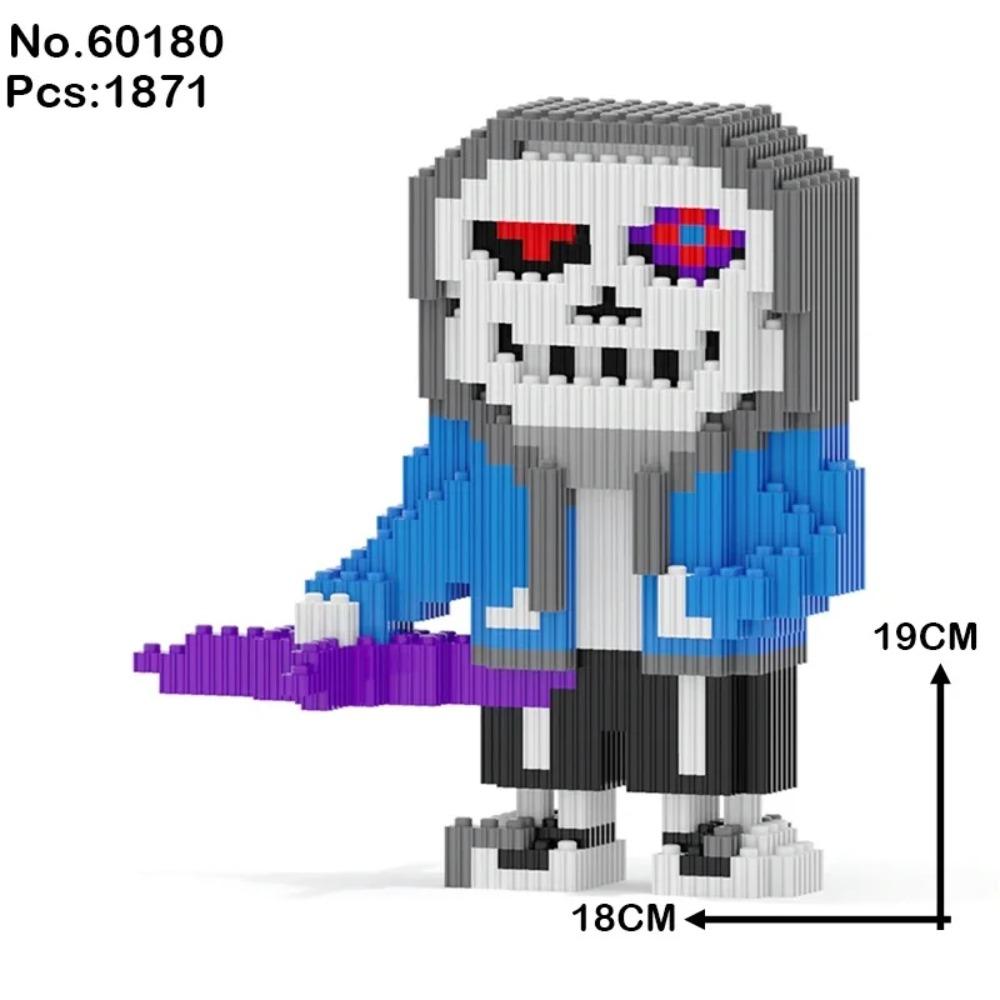 Undertale Санс Строительные Блоки Крест Кошмар Жнец Чернила Сон Скелет Монстр ABS Кубики Кукла Магические Блоки Игрушки Рождественский Подарок