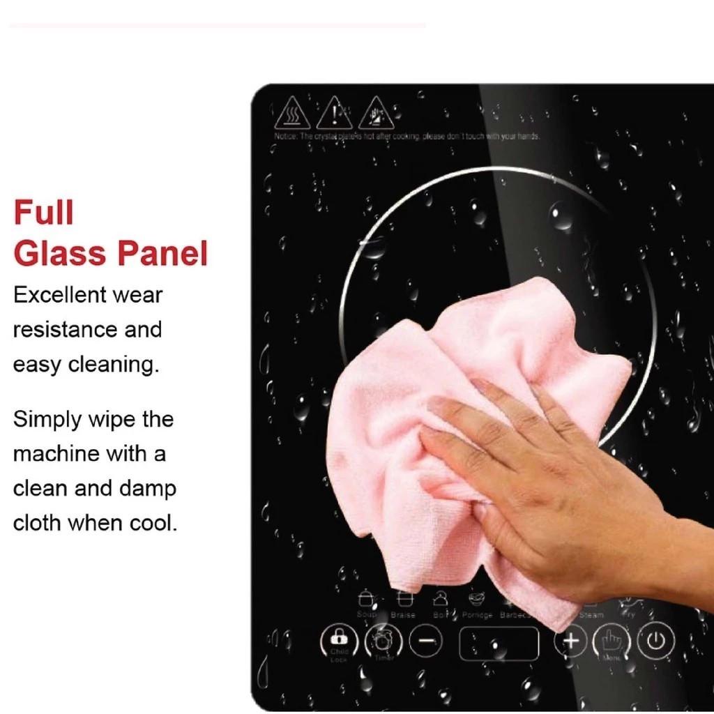 2200 Вт Многофункциональная индукционная плита Сенсорный экран Стеклянная панель Нагревательная плита Кухонный прибор для приготовления пищи