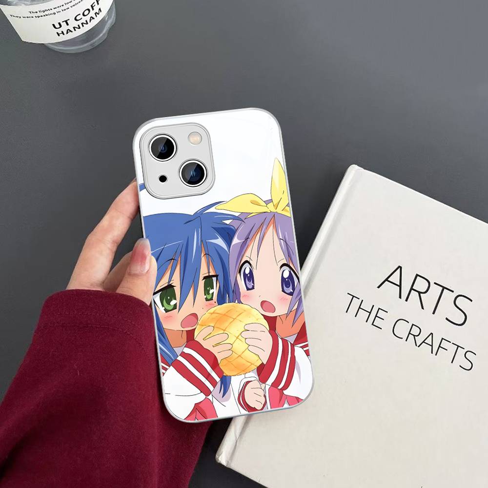 K-Konata Izumi Счастливая S-Звезда Закаленное Стекло Для Iphone 14 13 12 11 Pro Mini XS MAX 14Plus X XS XR Чехол