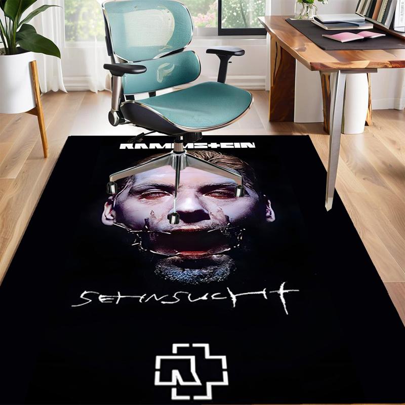 1pc Rammstein1 Design Area Rug - Non-Slip, Soft & Cozy Floor Mat for Living Room, Bedroom, Office - Indoor/Outdoor Decorative Carpet