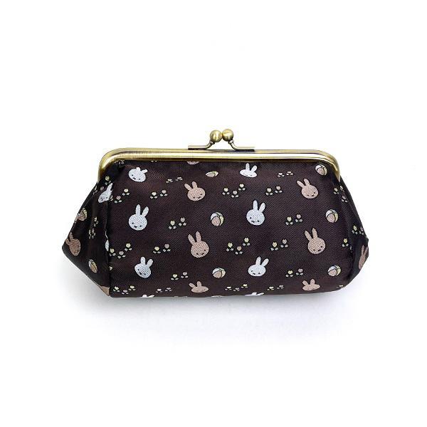 Miffy Jacquard Clasp Pouch, Ball Pattern, Brown, Coin Purse