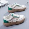 Белая обувь для женщин Весенняя новинка Универсальная обувь из кожи на толстой подошве для женщин Папины кроссовки Повседневная обувь для скейтборда для женщин
