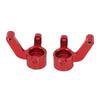RC Car Front Steering Hub Carrier High Strength Alloy Steering Knuckle Front Steering Cup for 1 24 RC Car Red