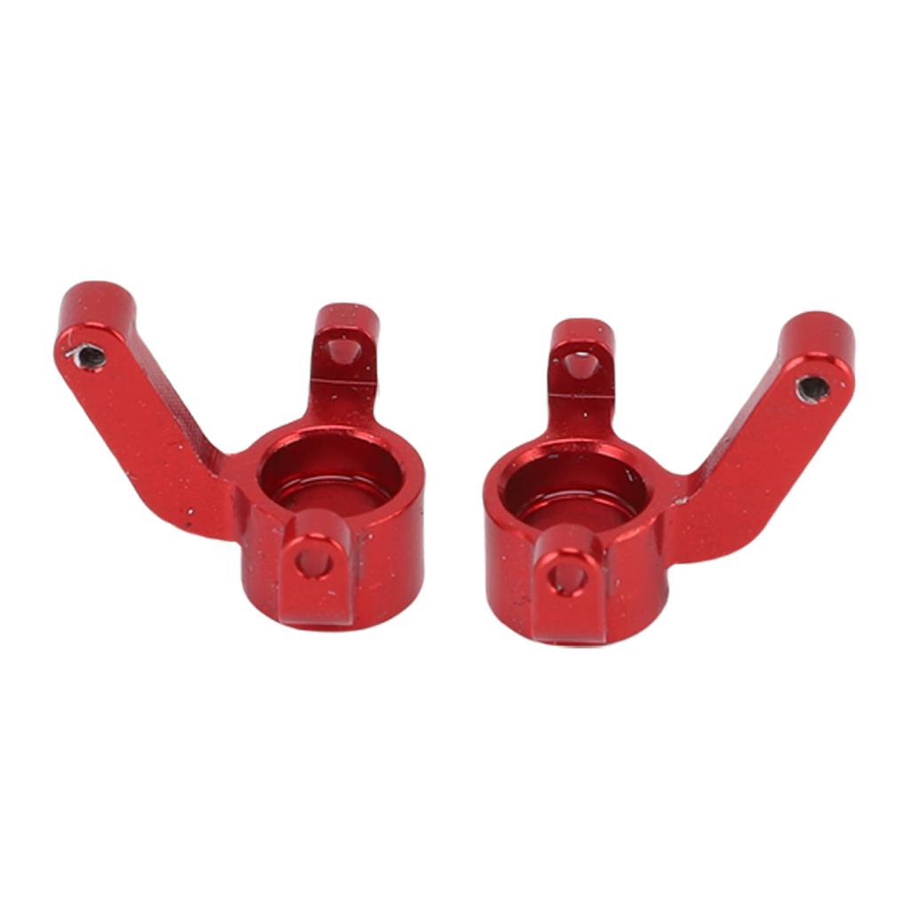 RC Car Front Steering Hub Carrier High Strength Alloy Steering Knuckle Front Steering Cup for 1 24 RC Car Red