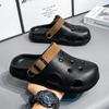 Мужские клоги летние шлепанцы с пряжкой пляжные сандалии мягкие садовые туфли повседневные уличные шлепанцы дышащие тапочки домашняя обувь