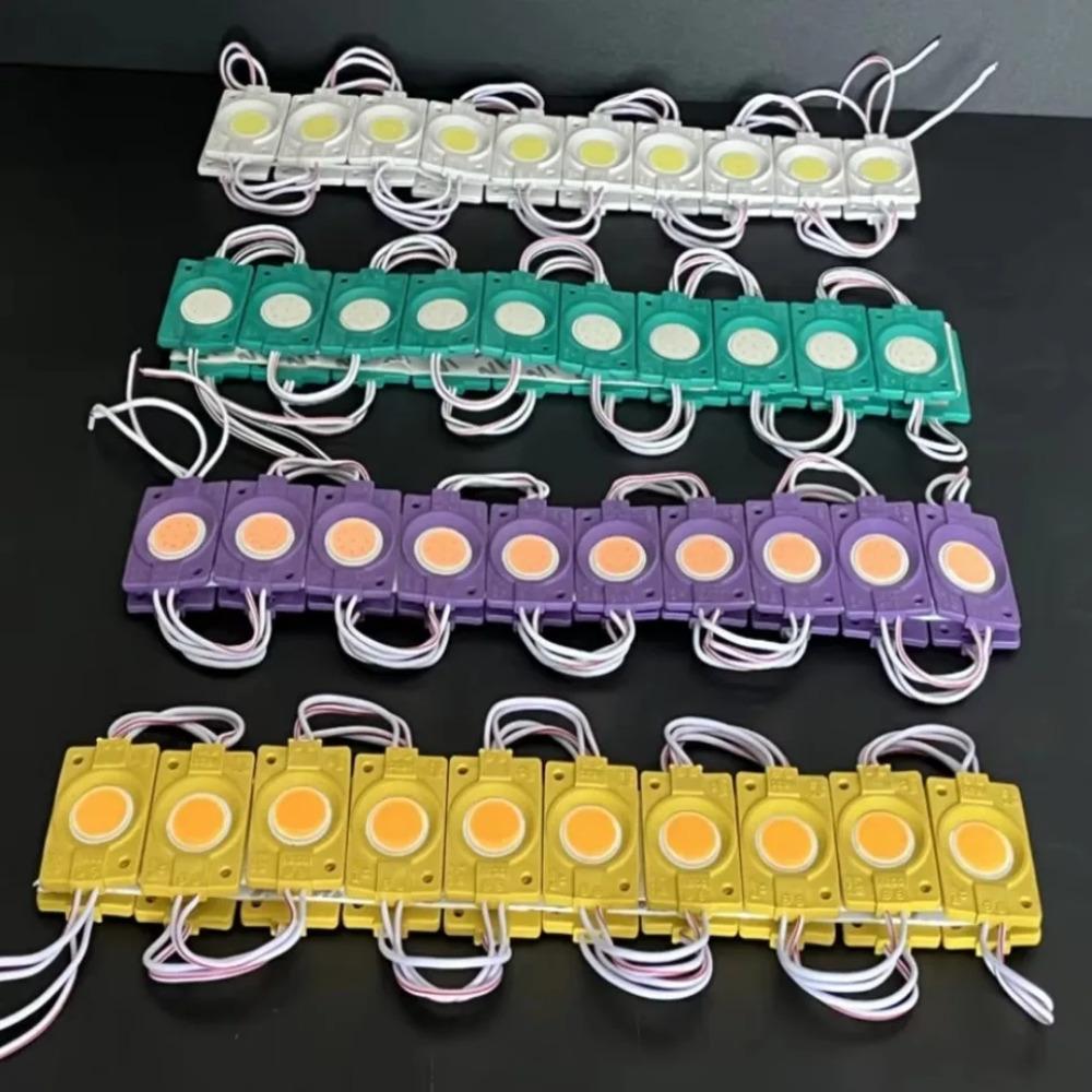 10 шт. Водонепроницаемый модуль COB LED DC 12V IP65 Многоцветный Подсветка Баннер для магазина Рождественские украшения Теплый белый