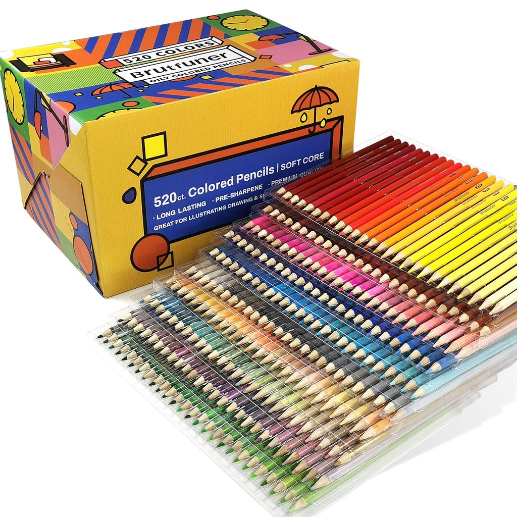 Colored Pencils Set of 520 Colors Colored Pencils Professional Soft Lead Colored Pencil Set Ideal for Coloring and Painting for and Artists Oil-Based