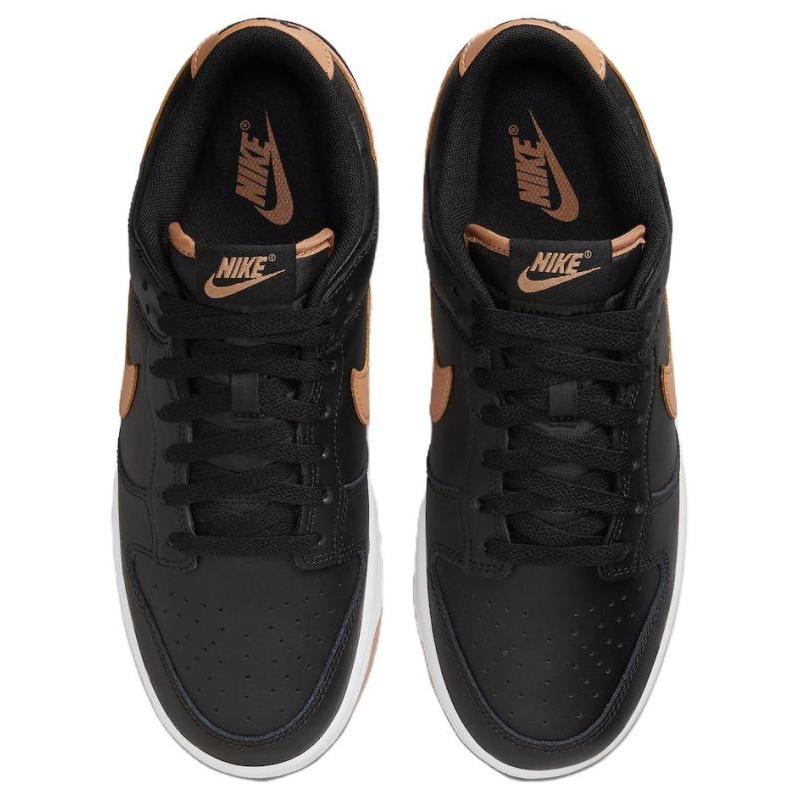 Nike Dunk Low Black Amber Brown Skate Shoes Sneakers DV0831-004