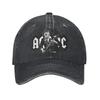 Кепка Snapback Rock Roll AC Heavy Metal Ретро Потертая Стиранная для Мужчин Женщин На Открытом Воздухе Путешествий Регулируемая Кепка Шляпа