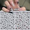 1 Sheet Halloween Spider Nail Art Sticker Waterproof Self-adhesive Gothic Spooky Spiderweb Women Fake Nail Decoration Decal