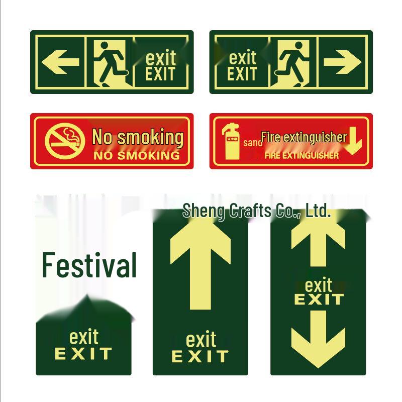 Luminous Self-Adhesive Floor Sticker for Fire Exit and Evacuation Pathway
