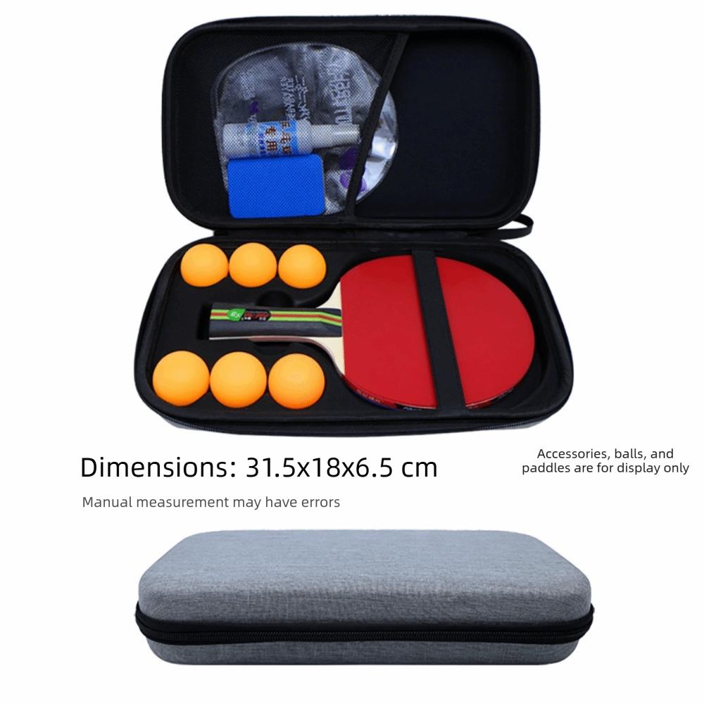 EVA Ping Pong Paddle Case Black Grey Hard Shell Storage Bag Ping Pong Paddle