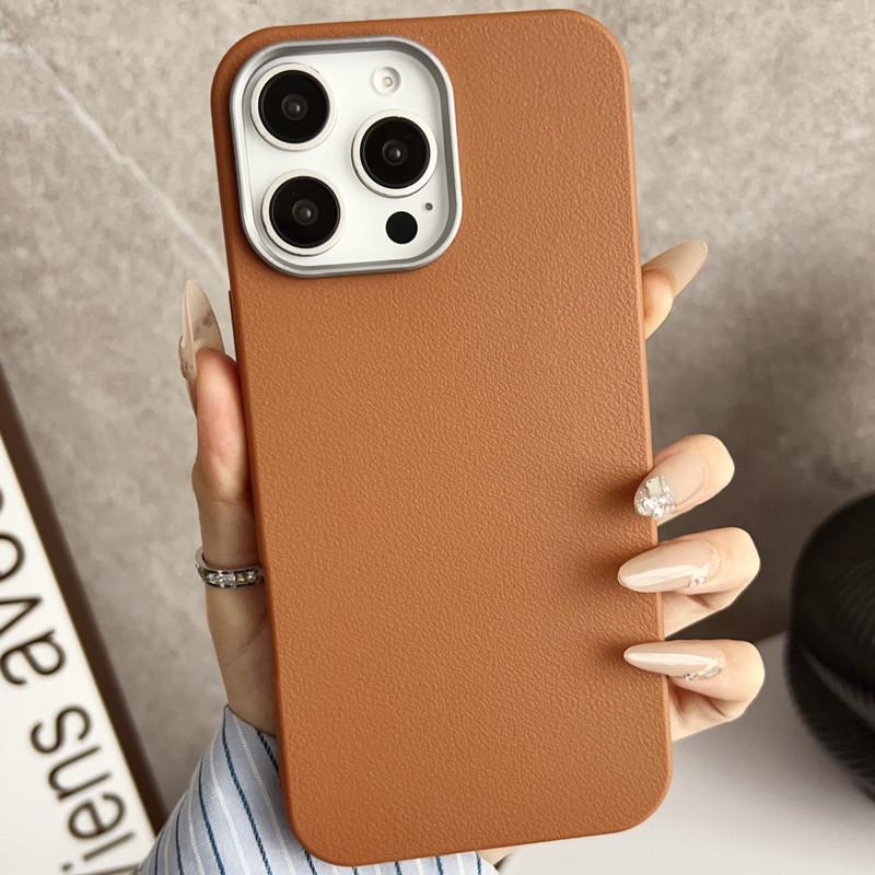 Кожаный магнитный чехол для телефона для iPhone 16 15 14 13 12 11 Pro Max 15 16 Plus чехлы для беспроводной зарядки MagSafe противоударная крышка