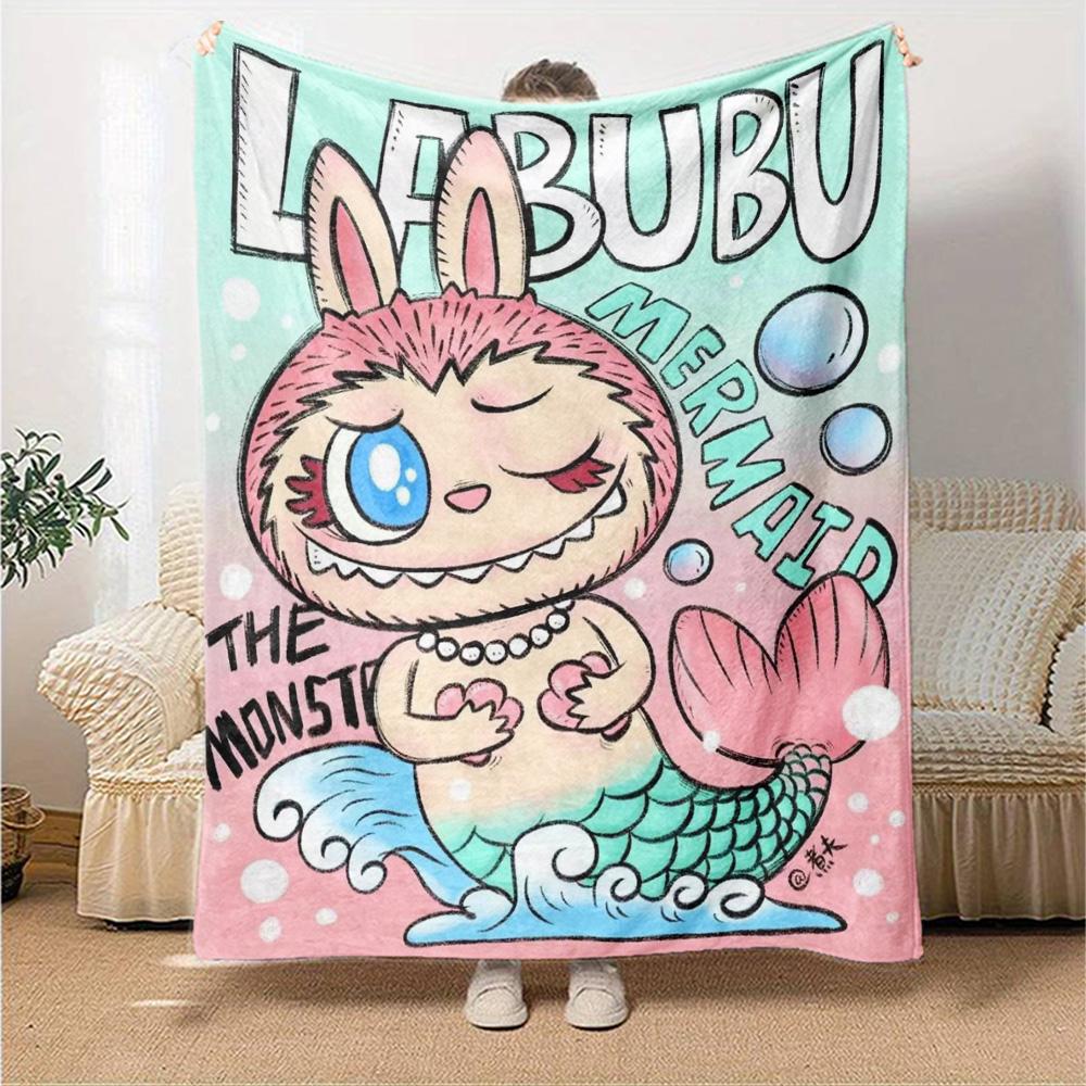 Labubu Blanket Soft Warm Cozy Suitable for Sofa Bedding Couch Four Seasons Universal Warmthful Decor Birthday Christmas Gift Blanket