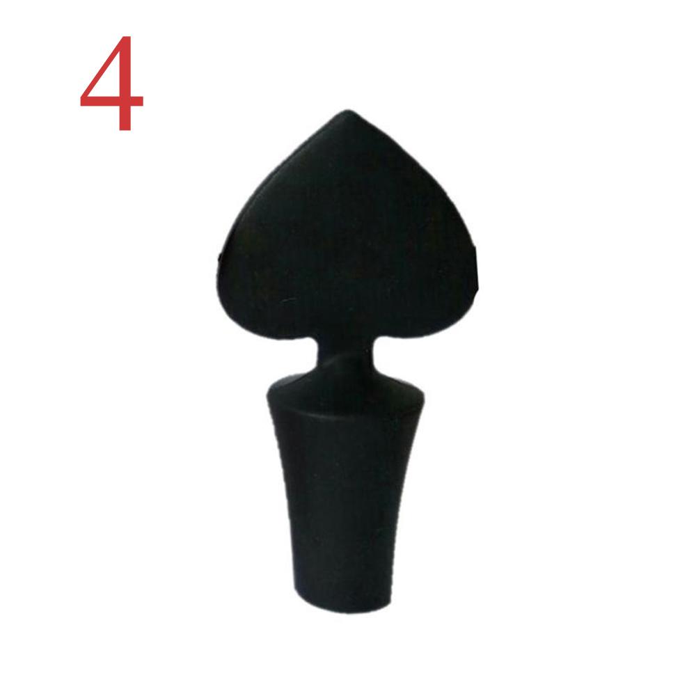 Cork Stopper Fresh Wine Keeper Bottle Plug Poker Shaped Wine Stoppers Silicone Red Wine Bottle Cap