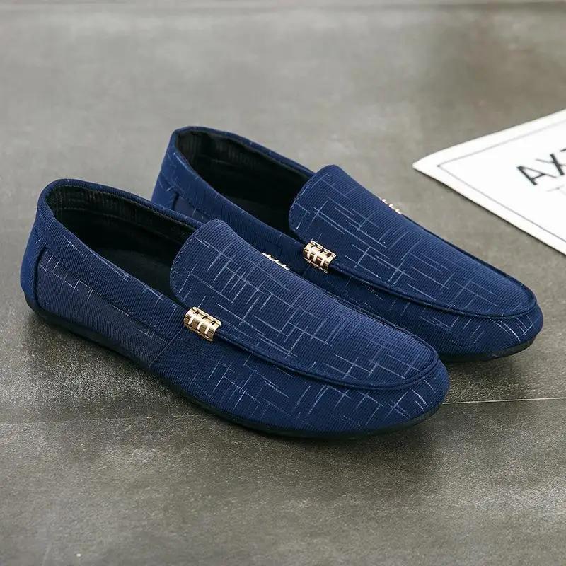 Модная мужская повседневная обувь для ленивых Низкий вырез Дышащие балетки Трендовая универсальная обувь с круглым носком Легкая нескользящая Мужская обувь Homme Zapatos