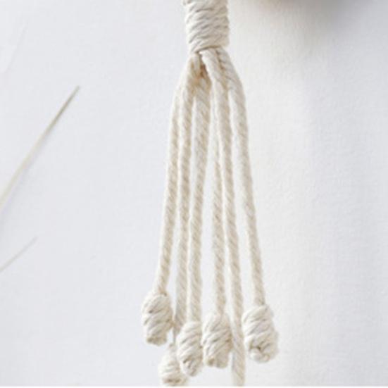 Скандинавский стиль ручной работы имитация цветка с кисточкой воздушный держатель для растений корзина плетеный настенный кулон домашний декор