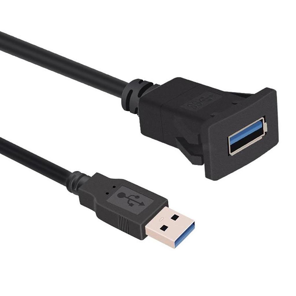 Водонепроницаемый USB3.0 мужчина к женщине AUX удлинительный кабель для скрытого монтажа на панель автомобиля грузовика лодки мотоцикла приборной панели 1 метр