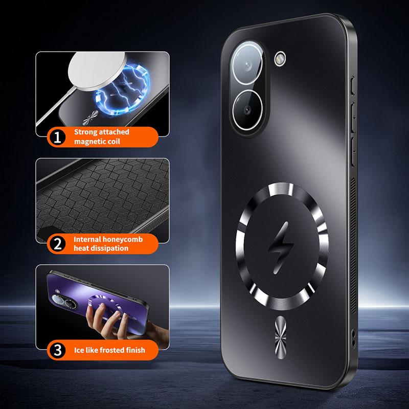 Чехол для Xiaomi POCO X8 Pro Жесткий Матовый ПК Магнитный Беспроводная Зарядка Защита Задняя Крышка Телефона Для POCO X8Pro Корпус Бампер