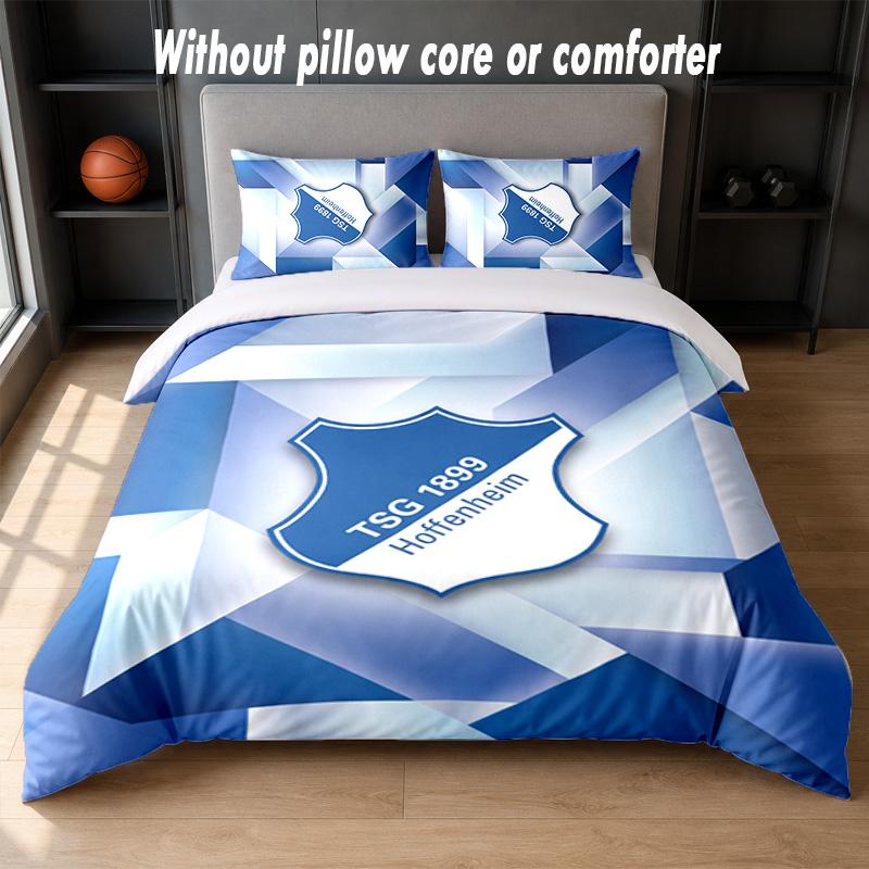 TSG Hoffenheim FC Design Bed Bedding Set 1 Duvet Cover + 2 Pillowcases Soft Breathable Household Bed Linens