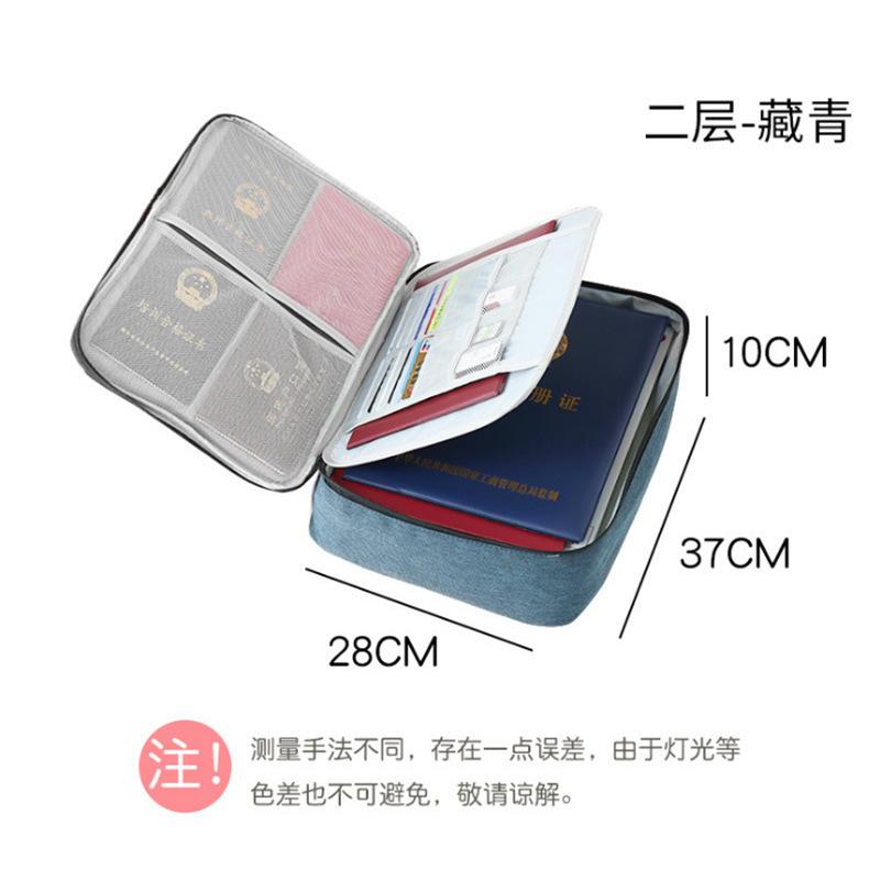 3Large Capacity Document Bag for Home Use, File Certificate Storage Bag, Multifunctional Password Lock Passport Holder Storage Pouch
