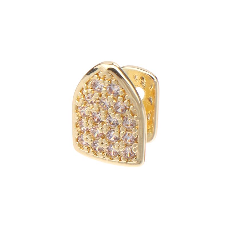 Хип-хоп одиночные верхние нижние зубные гриллзы модные кубические циркониевые зубные колпачки для женщин и мужчин украшения зубов ювелирные изделия