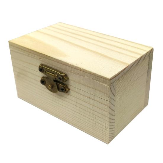 Незаконченный деревянный ящик, сундук из сосны своими руками, с запирающейся крышкой на петлях