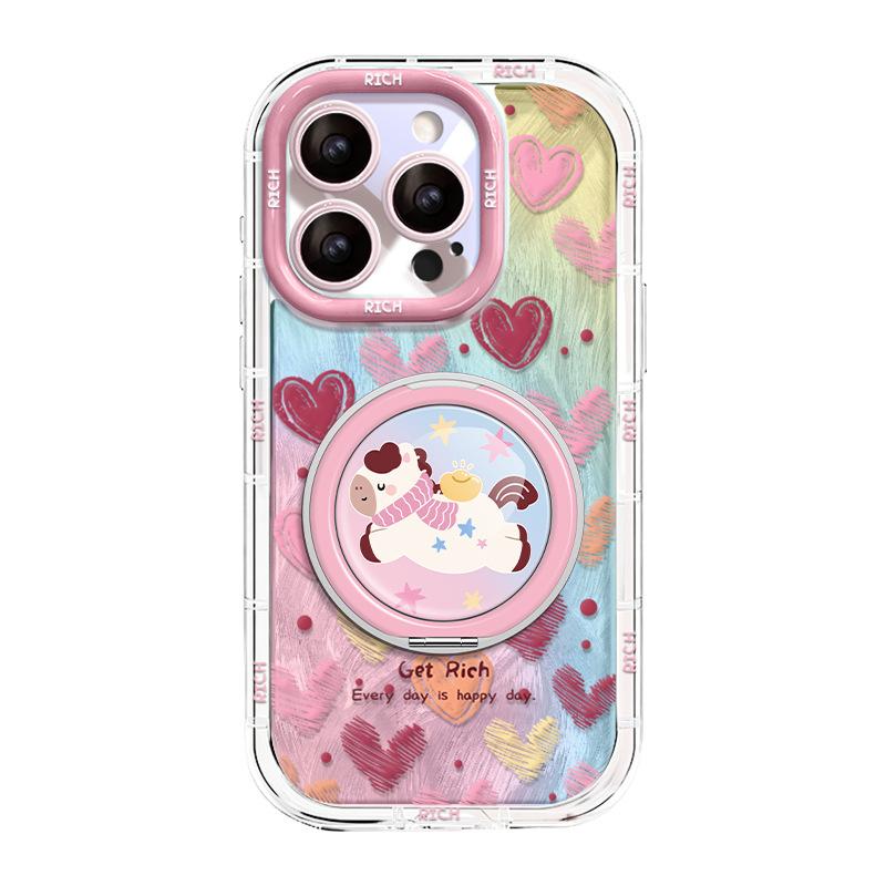 Чехол smudge love для мобильного телефона Apple 17promax iphone15 нить из перьев 16 опорная подставка 14 новый 13