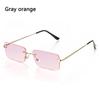 Rimless Butterfly Sunglasses Vintage Metal Frame Gradient Sun Glass Fashion Oversized UV400 Protection Shades Ladies Y2K Eyewear