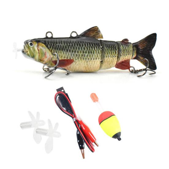 13 см/35 г электрическая многосочлененная рыболовная приманка с крючками, перезаряжаемая через USB, светодиодная светящаяся приманка для свимбейта, роботизированная искусственная приманка, рыболовные принадлежности