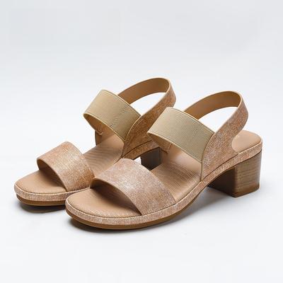 Мода Мода Сандалии с ремешком сзади на квадратной подошве Новые с открытым носком Уличные Удобные Легкие Повседневные Женские Сандалии Европейские Сандалии на высоком каблуке