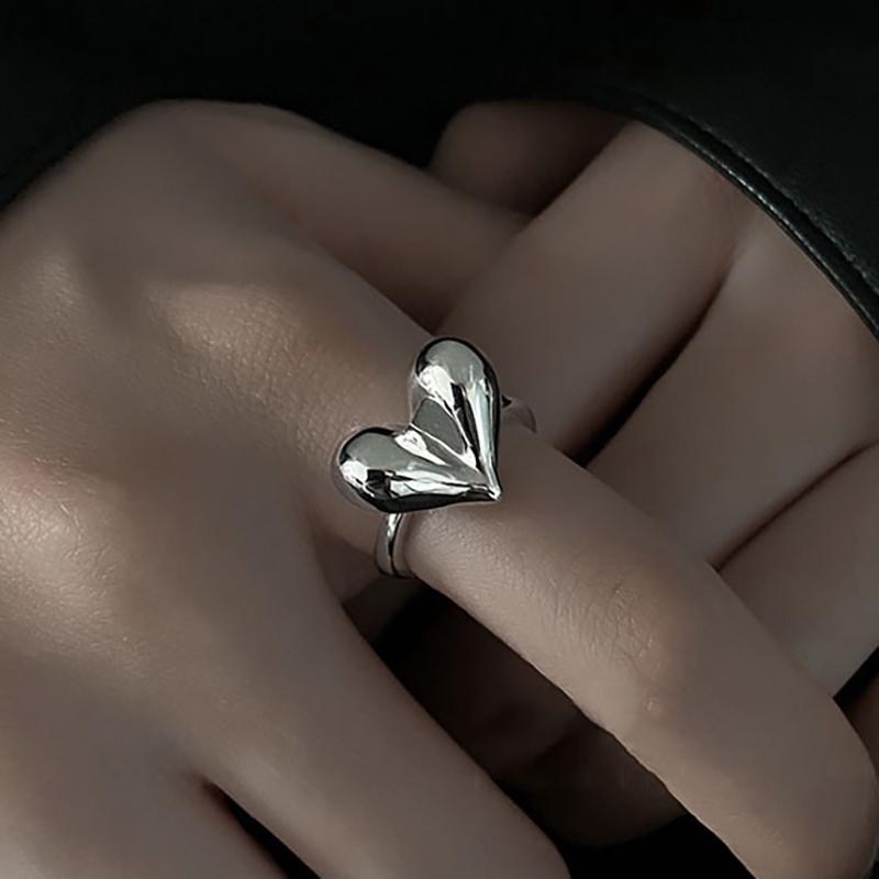 foxanry Обручальные кольца с сердечками для женщин, корейские милые классические ювелирные изделия для невесты, аксессуары, подарки