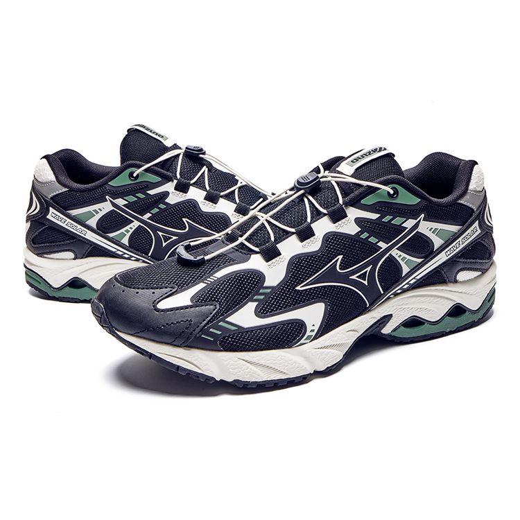 Mizuno Wave Solar V2 Ретро Тренд Функциональная Амортизация Нескользящие Прочные Низкие Повседневные Кроссовки Унисекс Черный D1GH231807