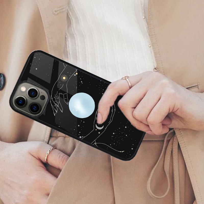 Fortune Telling Moon Stars Hands Art Magnetic Phone Case For APPLE iPhone 17 Air 16 14 13 12 Pro Max 15 Plus With MagSafe Cover