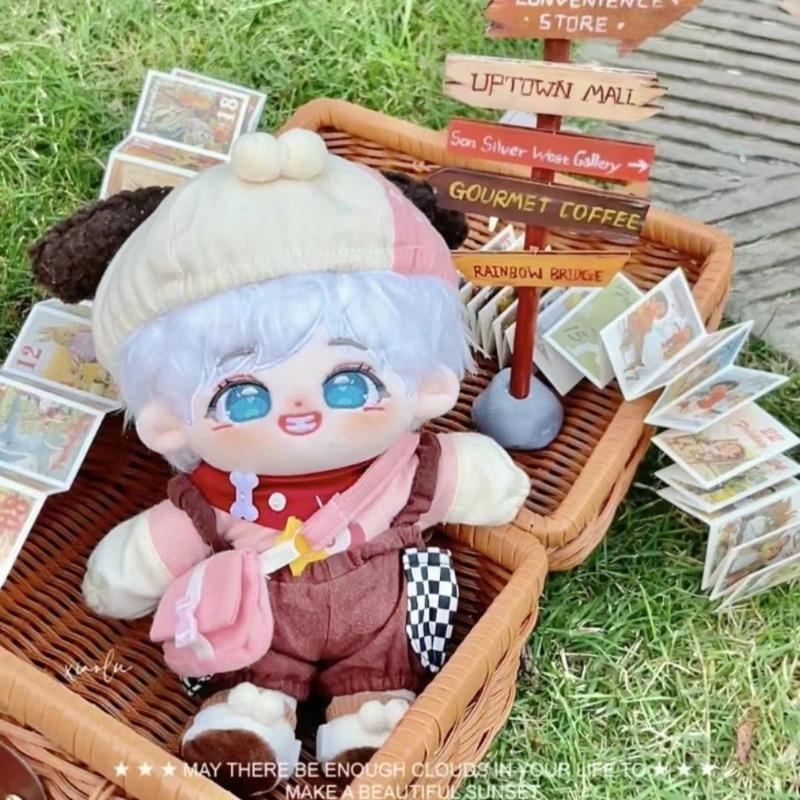 20cm Anime Attribute SongYaXuan White hair Cosplay Plush Doll Cotton Body Dress Up Clothes Outfit Stuffed Toys
