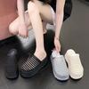 8СМ Женские Высокие Каблуки Летние Женские Дышащие Платформенные Шлепанцы Массивные Кроссовки Клиновидные Сандалии Шлепанцы Обувь Zandalias De Mujer