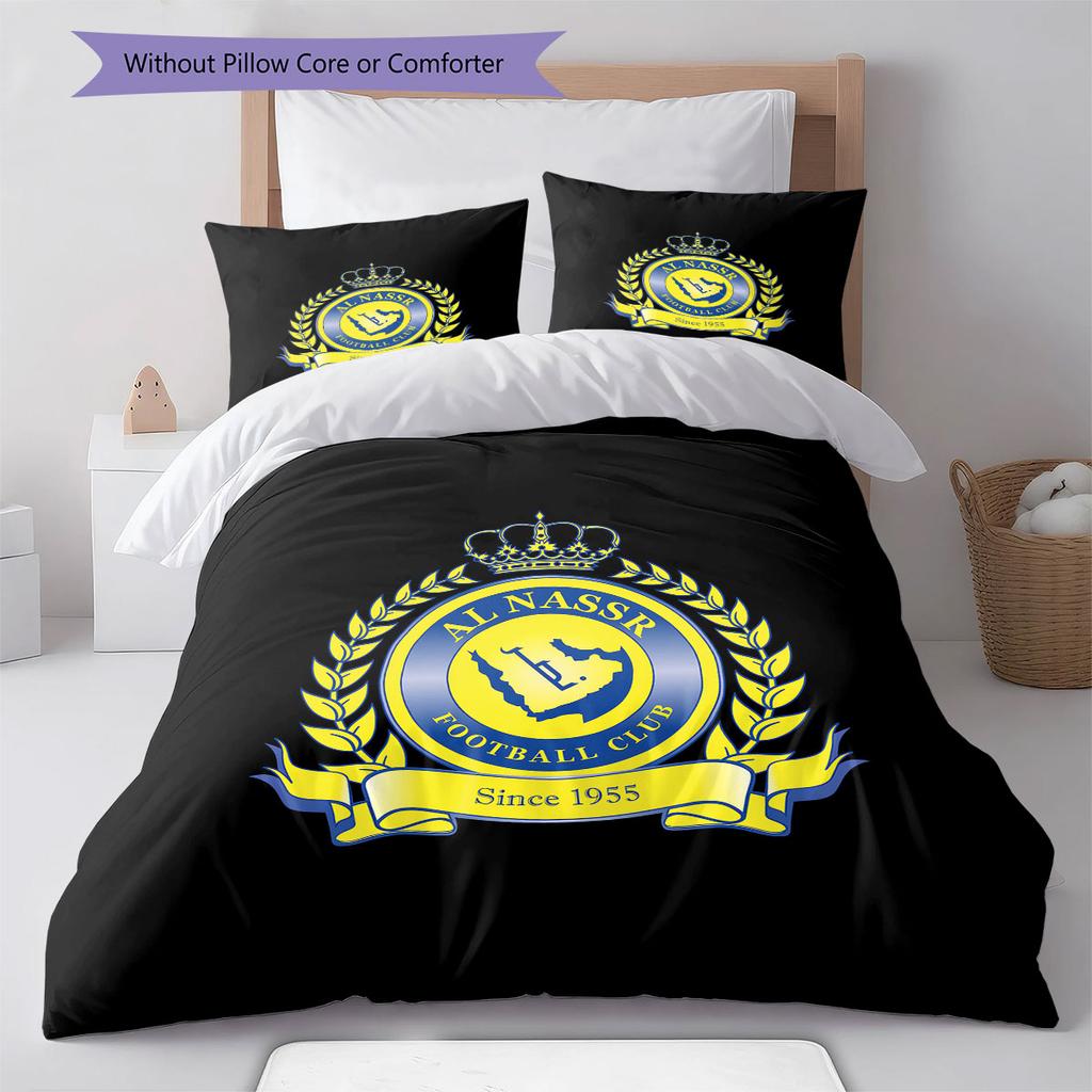 Al-Nassr Pattern Bedding,Quilt Set Quilt Cover Pillowcase Home Birthday Gift(1 * duvet cover + 2 * pillowcase, without core)