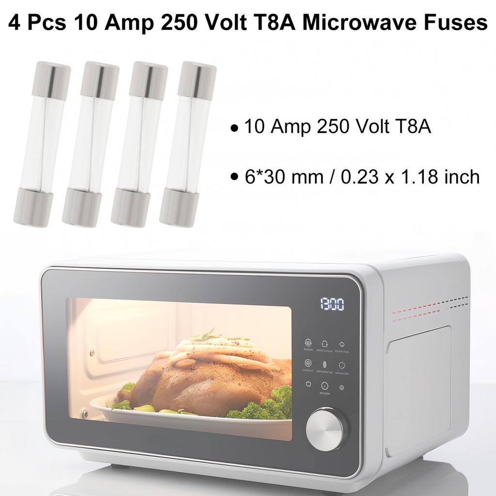 4pcs T8A 10A Microwave Oven Power Fuse Fit for Galanz