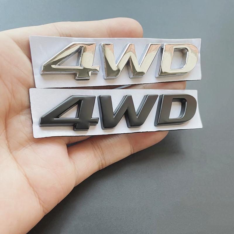 3D Металлический Логотип 4WD Наклейки-Шильдики Наклейки на Задний Багажник Крыло Автомобиля Аксессуар Для Hyundai IX25 IX35 Tucson Santafe