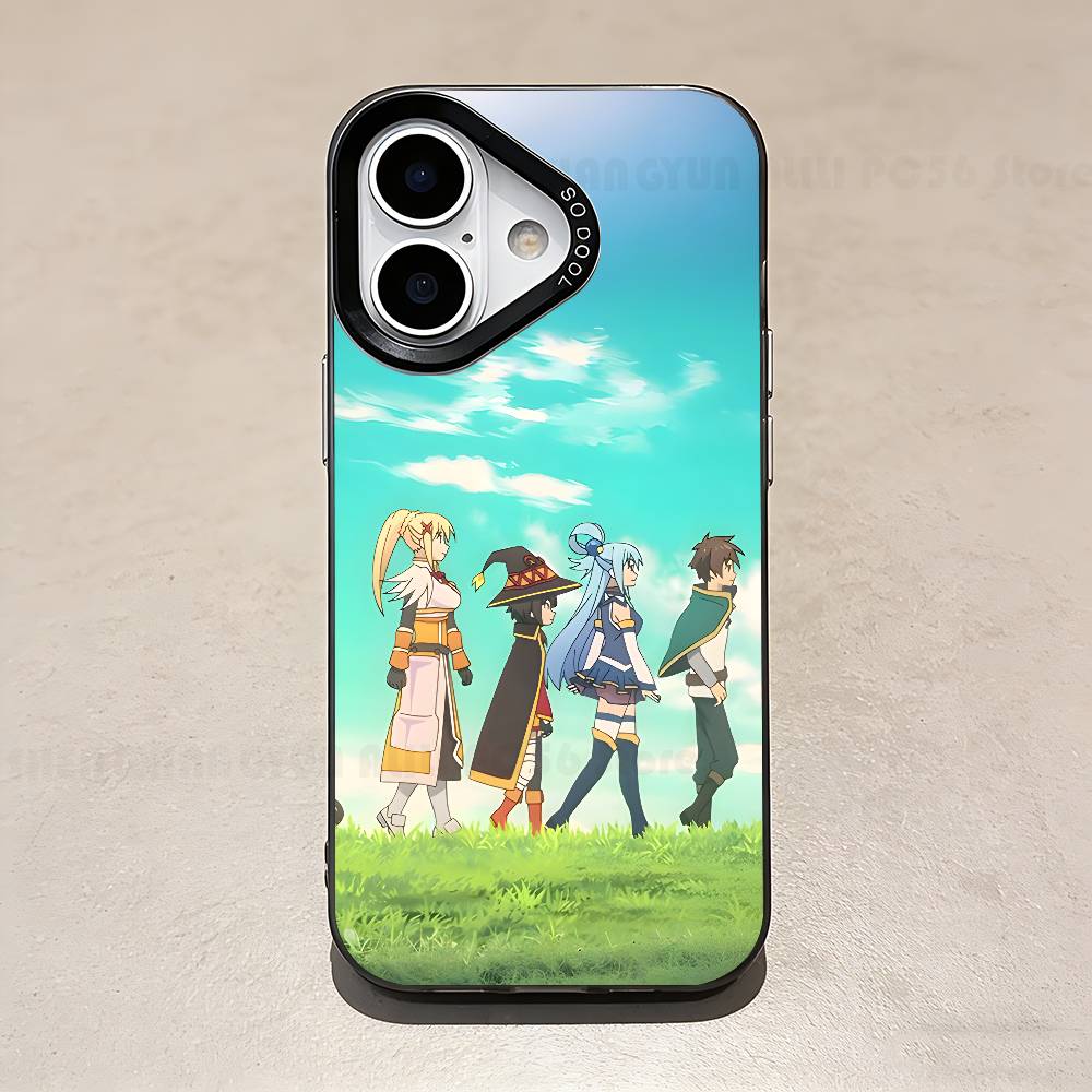 Мультяшный чехол K-KonoSuba для телефона iPhone 17 16e 16 15 14 13 12 Pro Max X XR XS MAX Задняя крышка