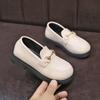 Girls' Leather Shoes 2025 Spring and Autumn New Fashion College British Style Children's Single Shoes Little Girl Flat Shoes