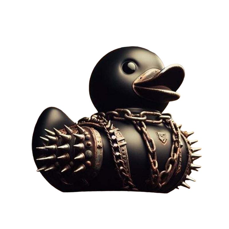 Украшение "Дьявольский утенок" для салона автомобиля, украшение "Утенок на приборную панель", сатанинский, панк, готический, дэт-рок, декор для дома, офиса, настольная скульптура