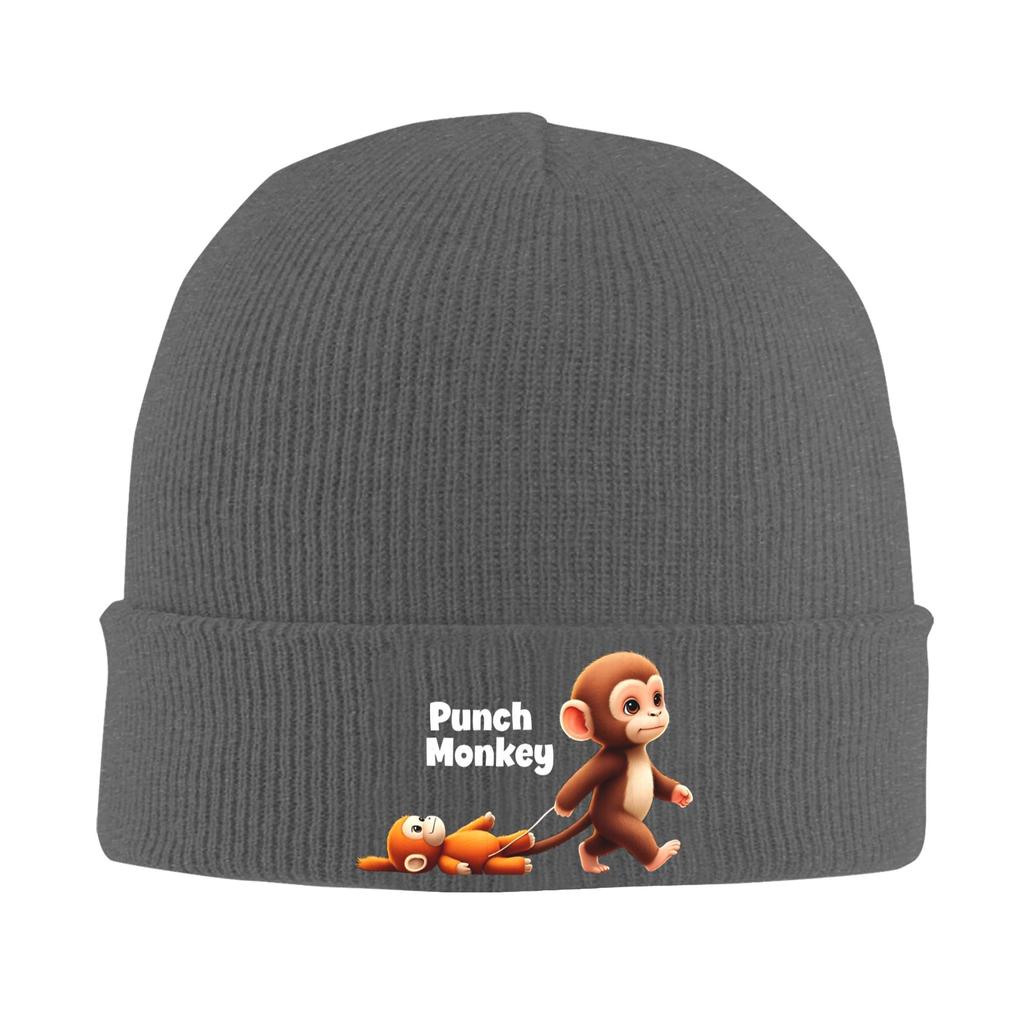Punch Monkey 4 Beanie Hats  Bonnet Hats Unisex Adult Street Gym Knit Hat Autumn Design Head Wrap Caps